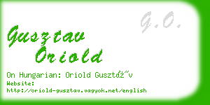 gusztav oriold business card